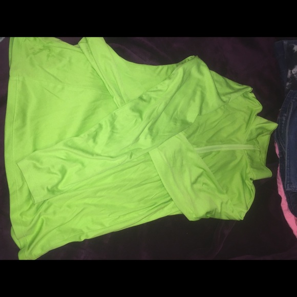 Long Sleeve lime green turtleneck shirt - Picture 2 of 4